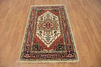 Geometric Heriz Serapi Indian Rug 3x5