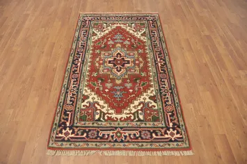 Geometric Heriz Serapi Indian Rug 3x5