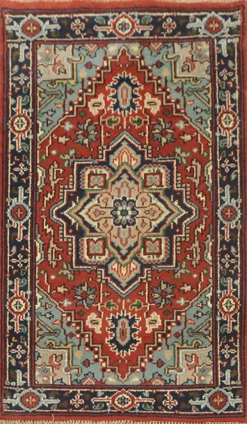 Geometric Heriz Serapi Indian Rug 3x5