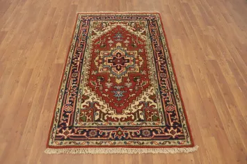 Geometric Heriz Serapi Indian Rug 3x5