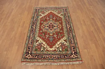Handmade Wool Heriz Serapi Indian Rug 3x5