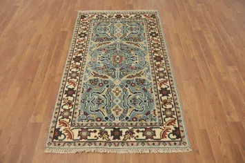 Handmade Blue Oushak Indian Rug 3x5
