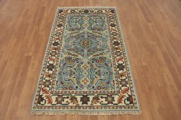 Handmade Blue Oushak Indian Rug 3x5