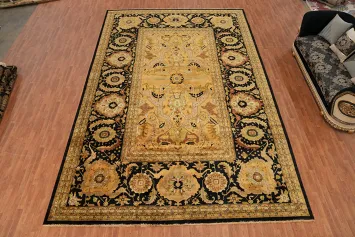 Vegetable Dye Agra Indian Large Rug 12x18