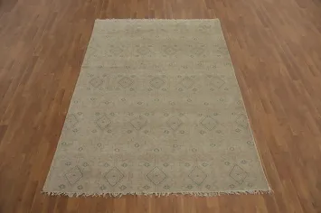 Geometric Wool Moroccan Indian Area Rug 5x8