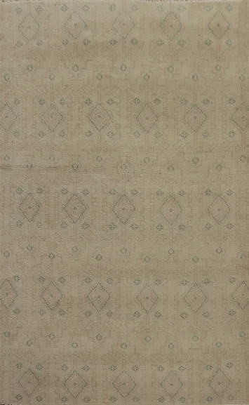 Geometric Wool Moroccan Indian Area Rug 5x8