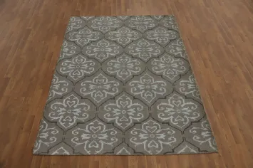 Geometric Wool Moroccan Indian Area Rug 5x8