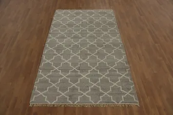 Trellis Wool Moroccan Indian Area Rug 5x8