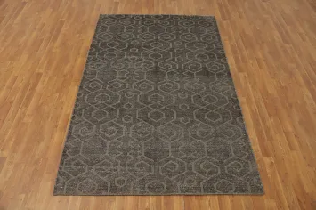 Geometric Wool Moroccan Indian Area Rug 5x8