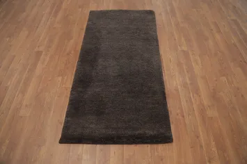 Luxurious Dark Brown Gabbeh Rug 2x5 for Subtle Elegance in Any Room