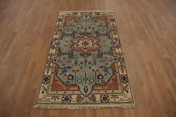 Geometric Kazak Indian Rug 3x5