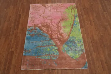 Colorful Nature Modern Abstract Rug 4x6