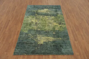 Modern Abstract Indian Area Rug 5x8