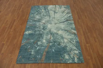 Nature Print Modern Abstract Area Rug 5x8