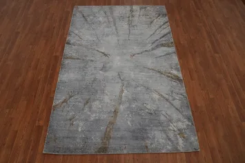 Handmade Modern Abstract Indian Area Rug 5x8