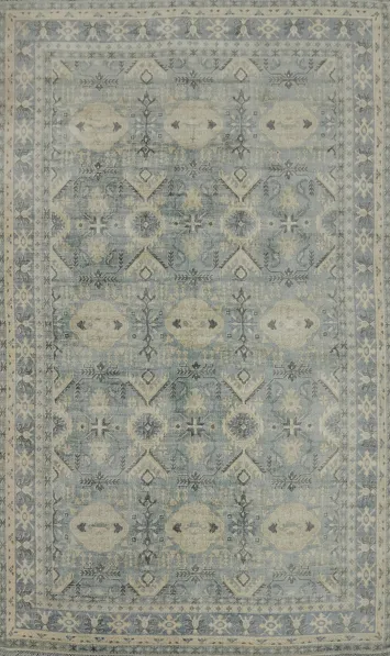 Geometric Oushak Indian Area Rug 7x10