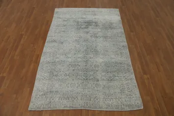 Geometric Oushak Indian Area Rug 5x8