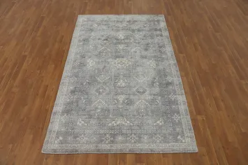 Geometric Oushak Indian Area Rug 5x8