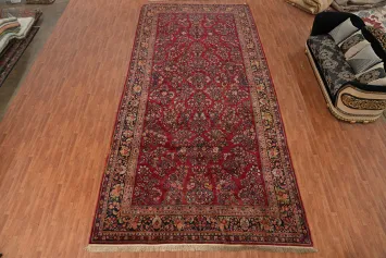 Antique Vegetable Dye Sarouk Persian Large Rug 10x21