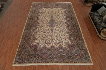Antique Vegetable Dye Kerman Persian Large Rug 12x18