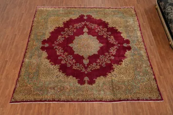 Vegetable Dye Square Kerman Persian Large Rug 12x12