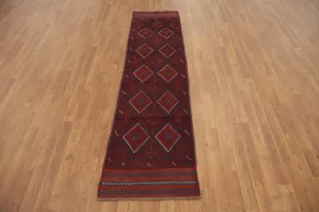 Tribal Red Balouch Oriental Runner Rug 2x8