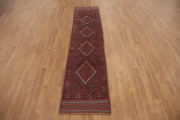 Tribal Wool Balouch Oriental Runner Rug 2x9