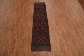 Tribal Wool Balouch Oriental Runner Rug 2x8