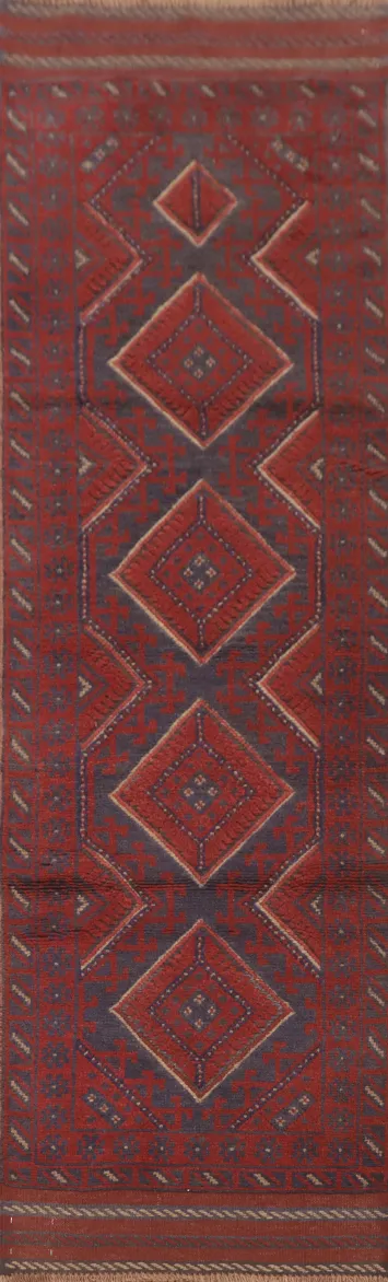 Geometric Balouch Oriental Runner Rug 2x8
