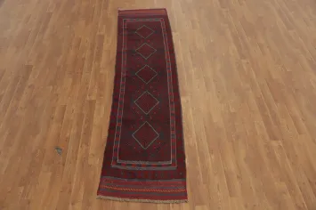 Handmade Wool Balouch Oriental Runner Rug 2x8