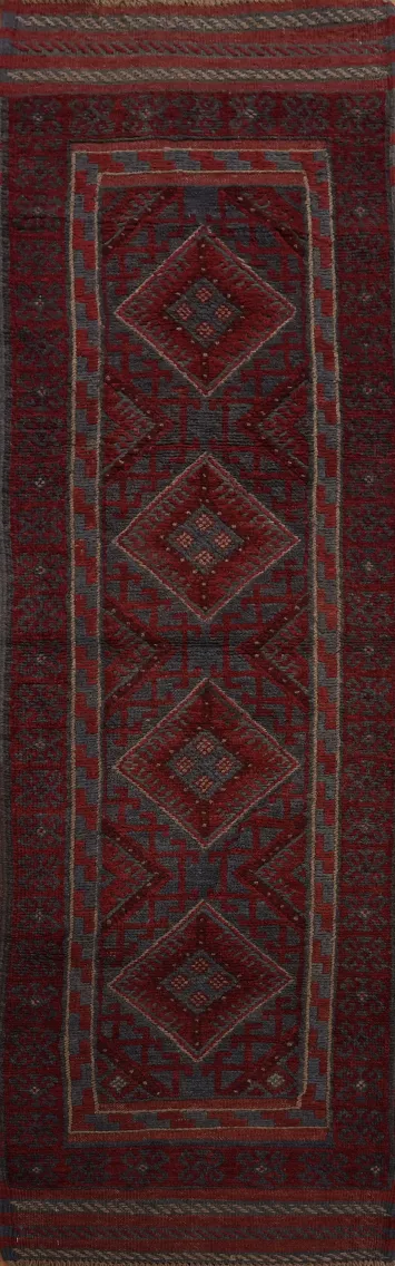 Geometric Balouch Oriental Runner Rug 2x8