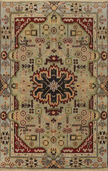 Geometric Kazak Indian Rug 4x6