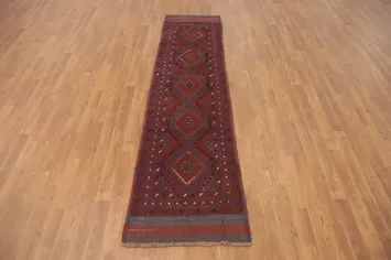 Tribal Wool Balouch Afghan Runner Rug 2x8