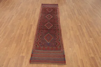 Tribal Red Balouch Handmade Runner Rug 2x8