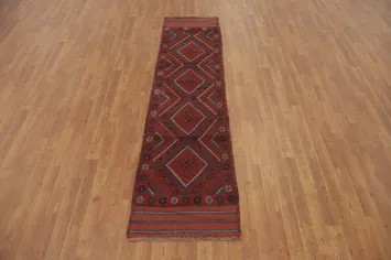 Tribal Wool Balouch Oriental Runner Rug 2x8