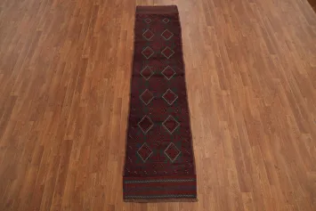 Handmade Wool Balouch Runner Rug 2x8