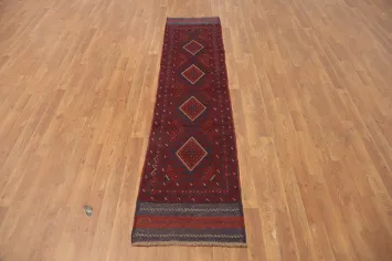 Tribal Wool Balouch Afghan Runner Rug 2x8
