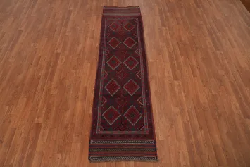 Handmade Wool Balouch Oriental Runner Rug 2x8