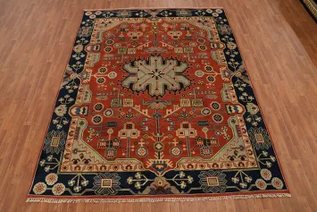 Geometric Kazak Indian Area Rug 8x10