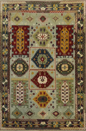 Handmade Wool Kazak Indian Area Rug 9x12
