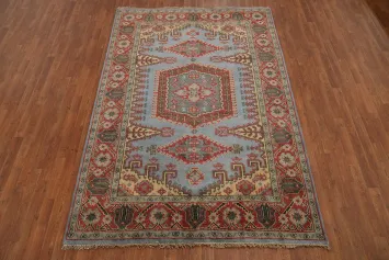 Geometric Viss Indian Area Rug 6x9