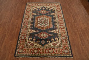 Geometric Viss Indian Area Rug 6x9