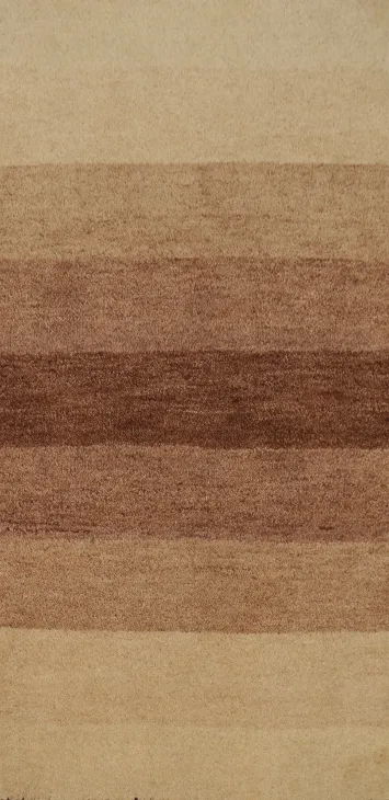 Elegant Earthy Tones Gabbeh Rug 2x4 for Living Room Decor