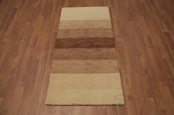Elegant Earthy Tones Gabbeh Rug 2x4 for Living Room Decor