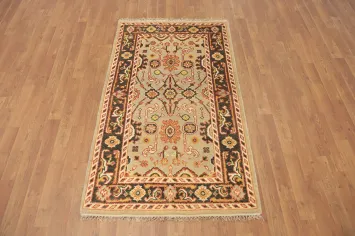 Handmade Wool Camel Oushak Accent Rug 3x5