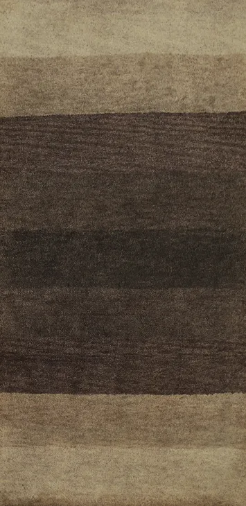 Elegant Earth Tone Gabbeh Rug 2x5 Enhancing Modern Living Spaces