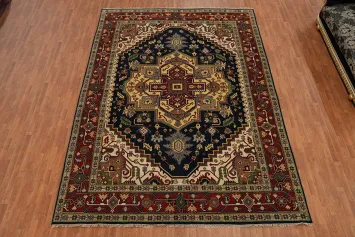 Geometric Heriz Serapi Indian Large Rug 10x14