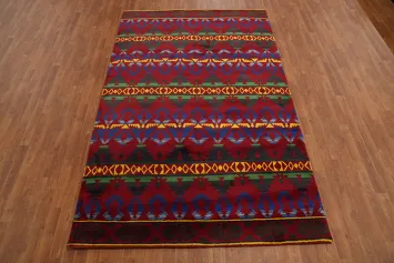 Vegetable Dye Gabbeh Room Size Area Rug 6x9
