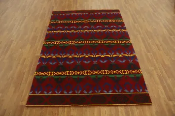 Vegetable Dye Gabbeh Room Size Area Rug 6x9