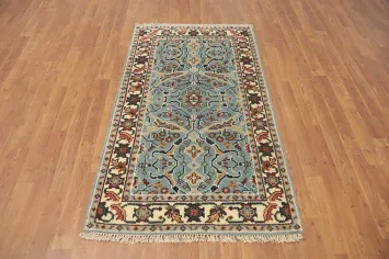 Handmade Blue Oushak Oriental Accent Rug 3x5